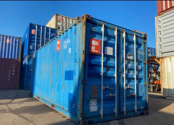 Gebruikte 20ft containers (klasse B) blauw