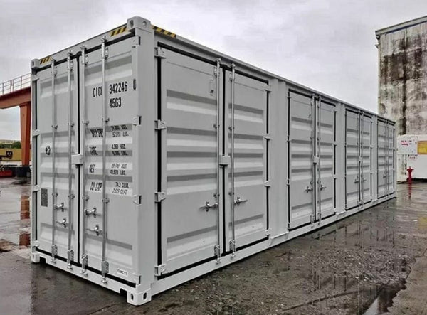 40ft Container Kubushoogte 12m wit met zijopening