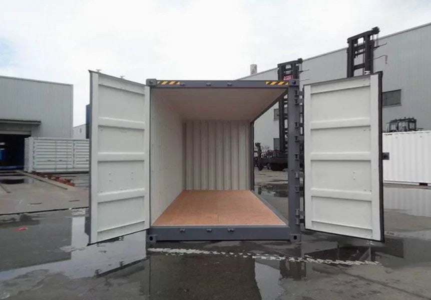 20-voet open zijcontainer