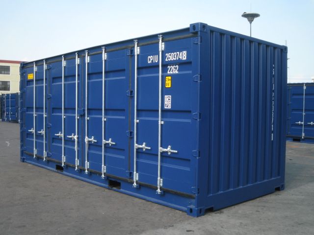 20-voet open zijcontainer