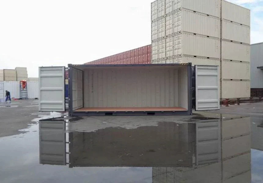 20-voet open zijcontainer