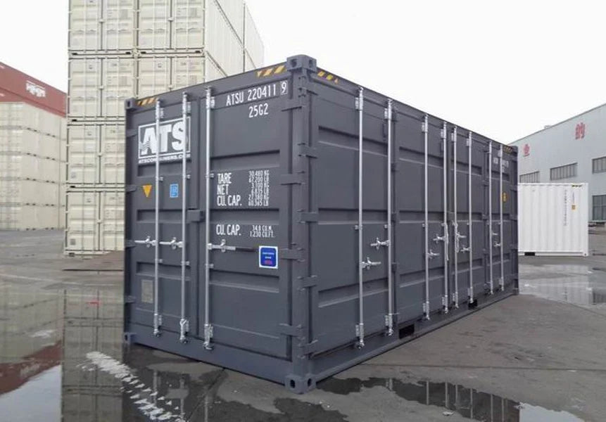 20-voet open zijcontainer