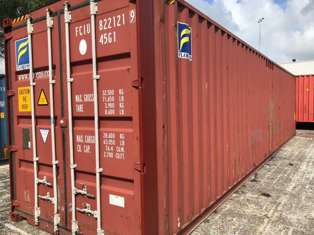 Gebruikte 40-voet HIGH CUBE-scheepscontainer