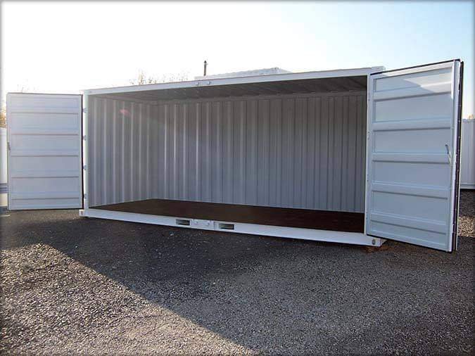 20ft witte open zijtoegangscontainer