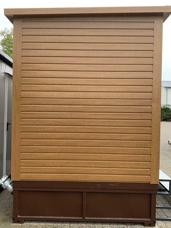 Dubbele sanitaire container met afvalwatertank