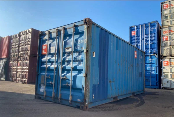 Gebruikte 20ft containers (klasse B) blauw