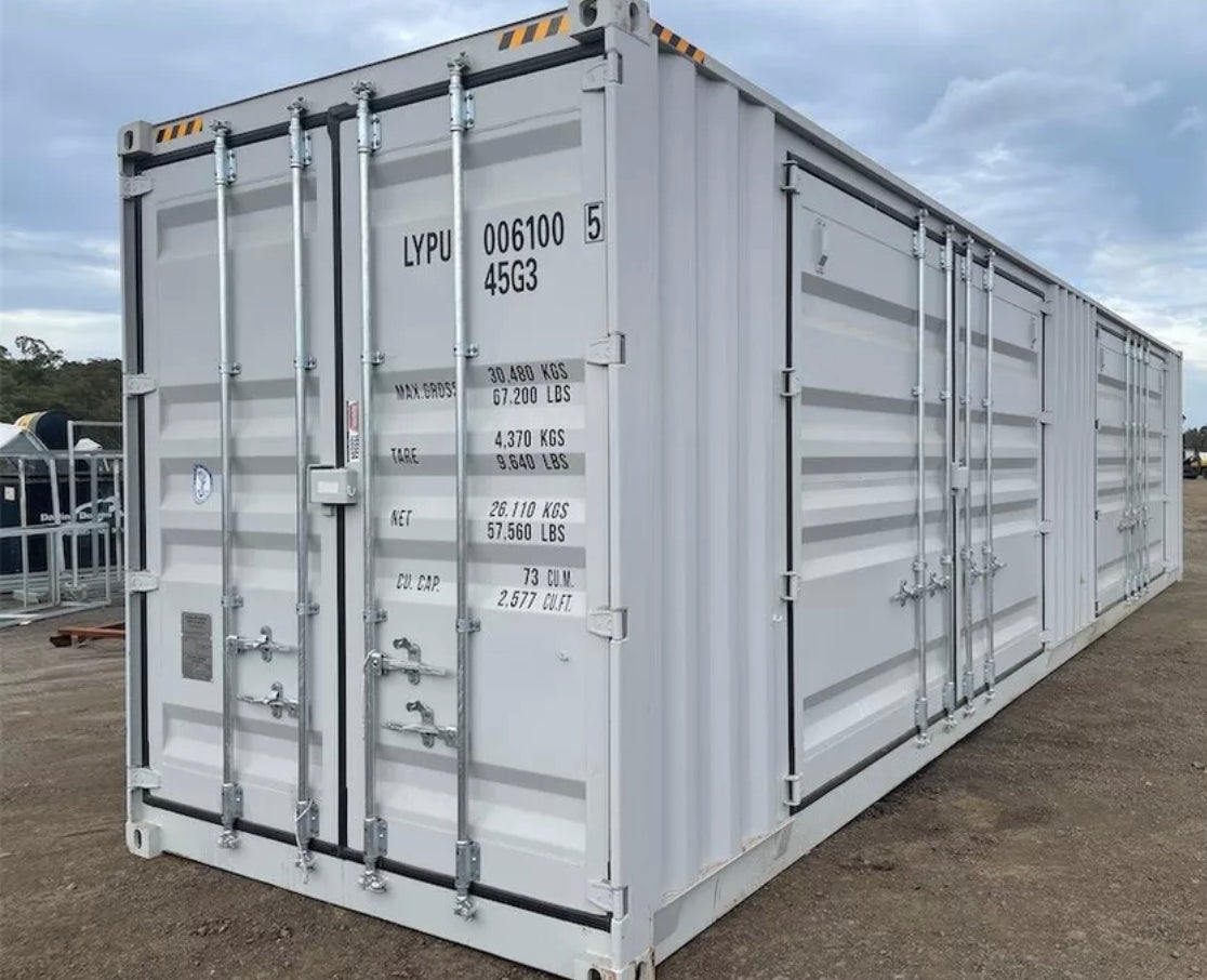 40-voet High Cube zeecontainer met 4 zijdeuren