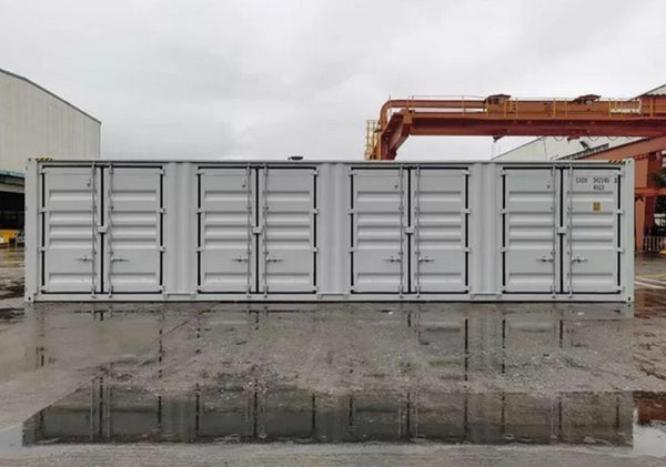 40ft Container Kubushoogte 12m wit met zijopening